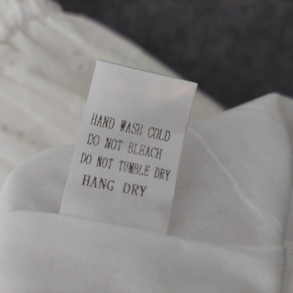 Miou Muse Dress M Florence Embroidered Eyelet Ruffle Button coastal Beach Boho - Picture 12 of 13